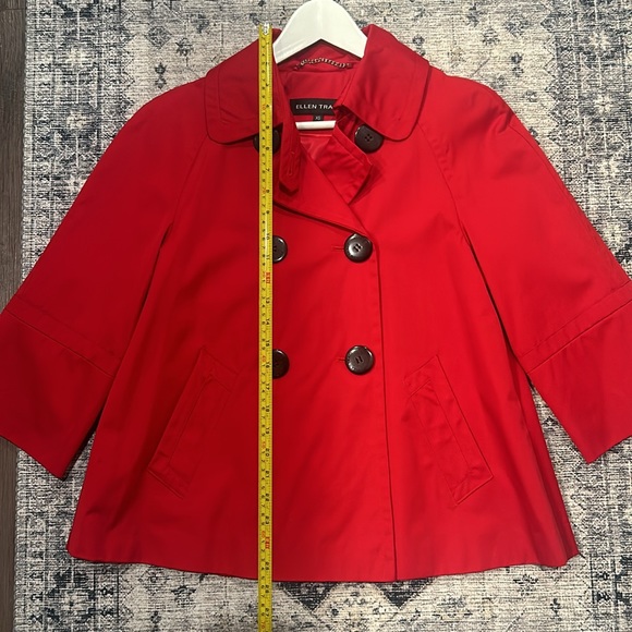 ELLEN TRACY | WOMEN’S COAT & JACKET | SHORT | LARGE BUTTONS | RED | EXTRA SMALL - Picture 14 of 17